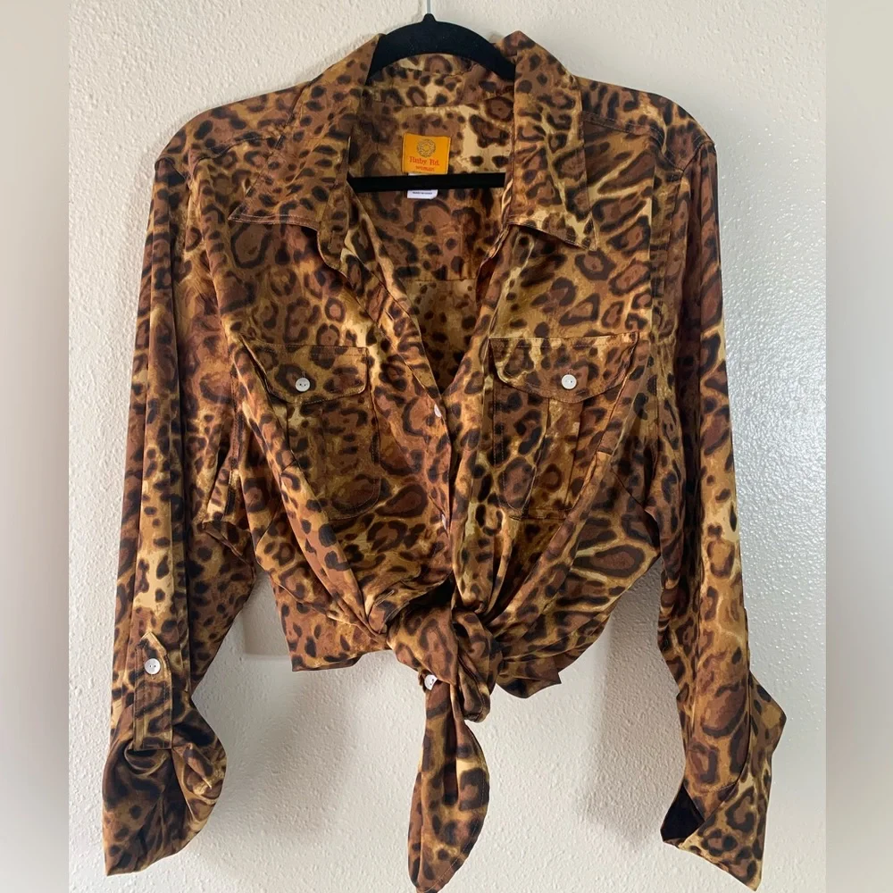 Ruby Rd. Woman brand leopard blouse top. - Picture 1 of 6